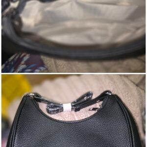 Black Pebbled Shoulder Hobo Bag - Classic Everyday Carry